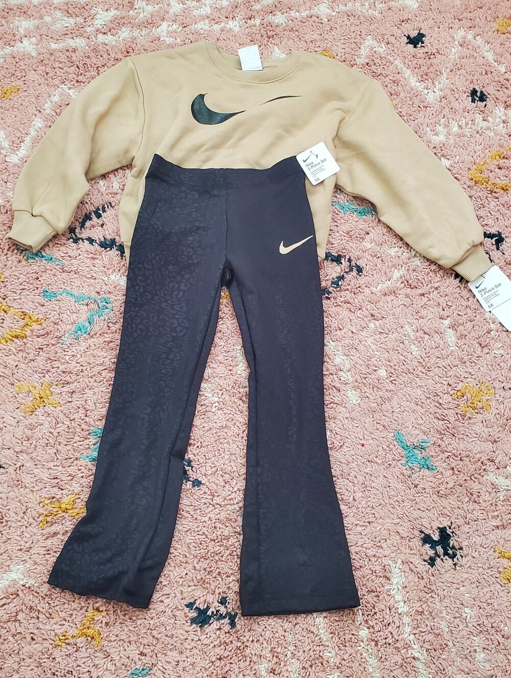 Nike Girls Swoosh Spirit Dri-FIT Leggings, 2-Piece Set Size 6X NWT - Picture 2 of 16